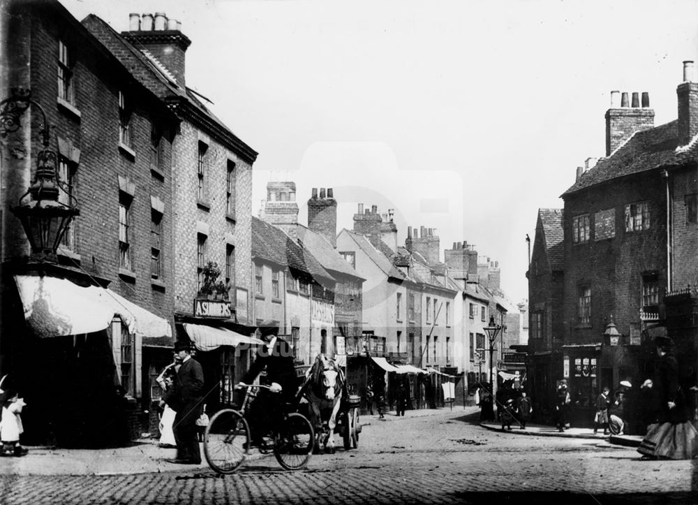 Corner of Charlotte Street and Milton Street, Nottingham, pre 1900