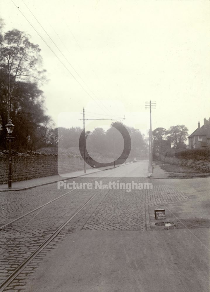 Nuthall Road from Cinderhill Road, before widening