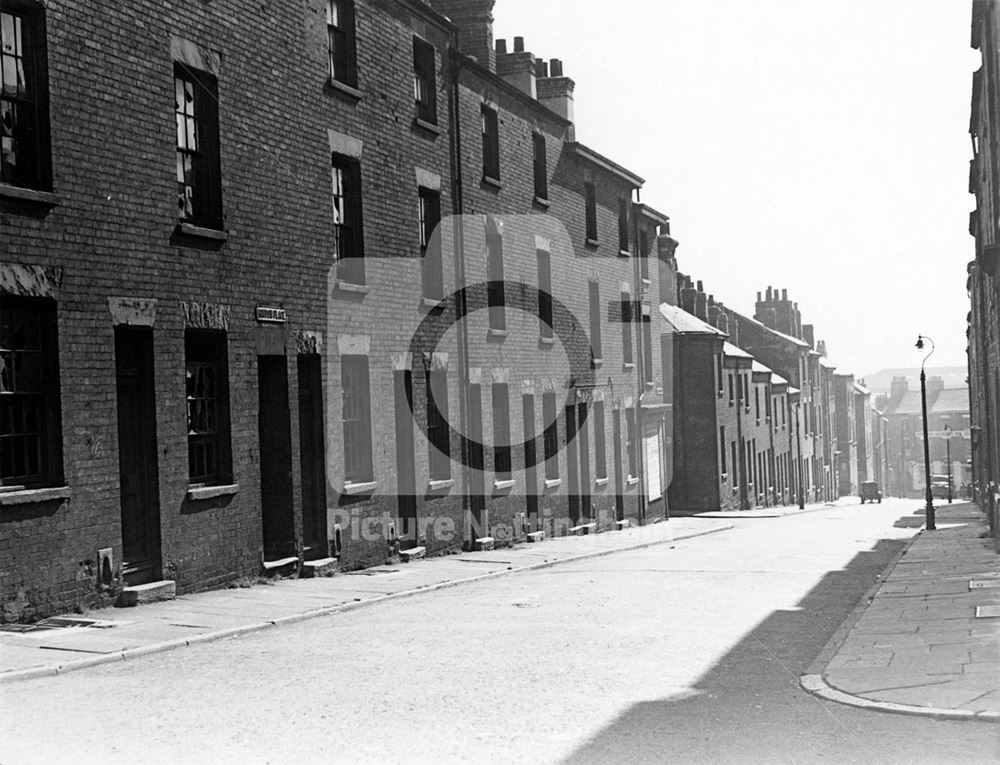 Lower Eldon Street, Sneinton, Nottingham, 1958