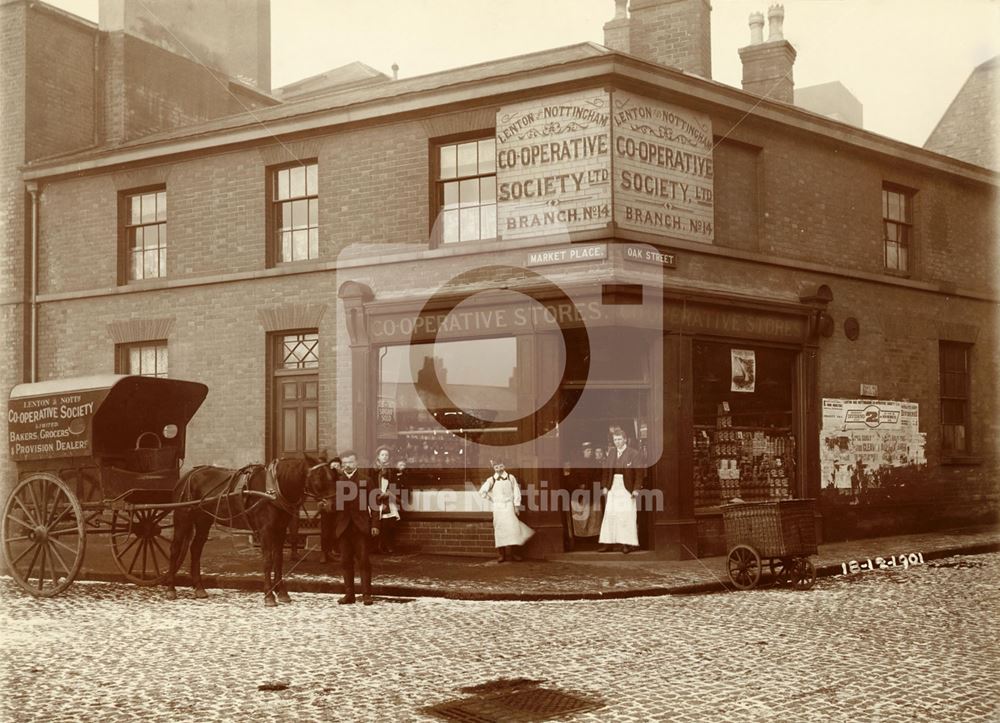 Market Place and Oak Street, Carrington 1901