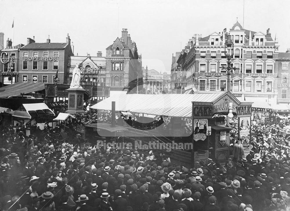 Goose Fair Cake-walk, Market Place 1908