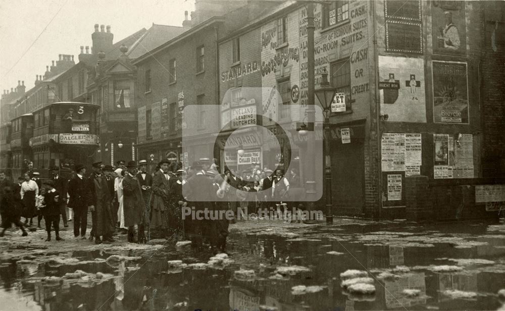 Icy floods, Radford Road, Hyson Green, Nottingham