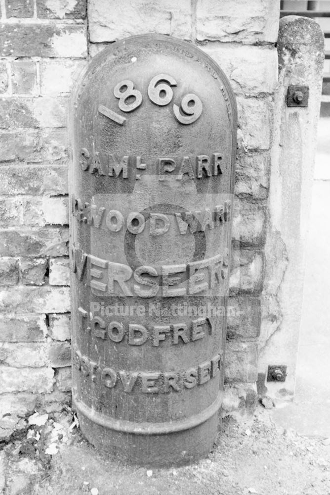 Parish Boundary Marker, Ropewalk, Nottingham, 1976