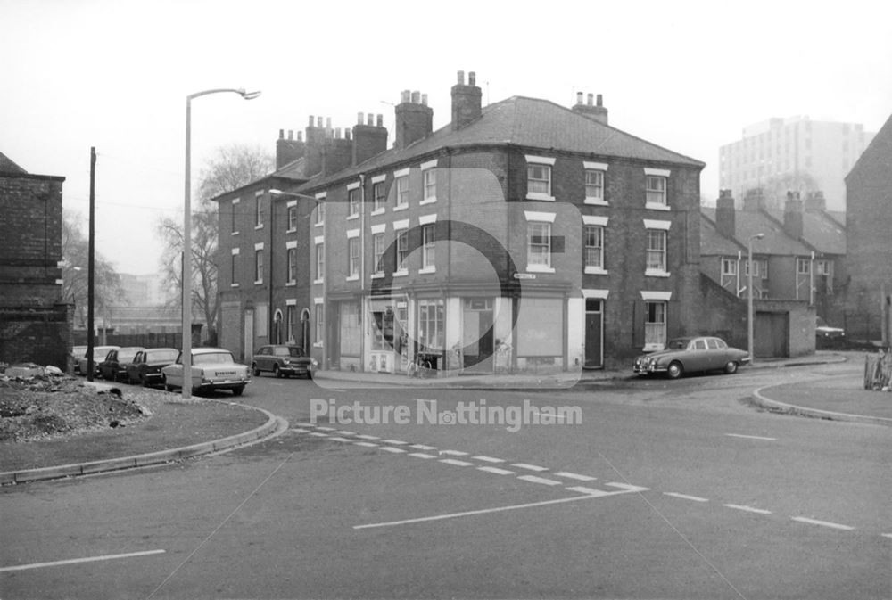 Robin Hood Street and Stone Bridge Road, Sneinton, Nottingham, 1975