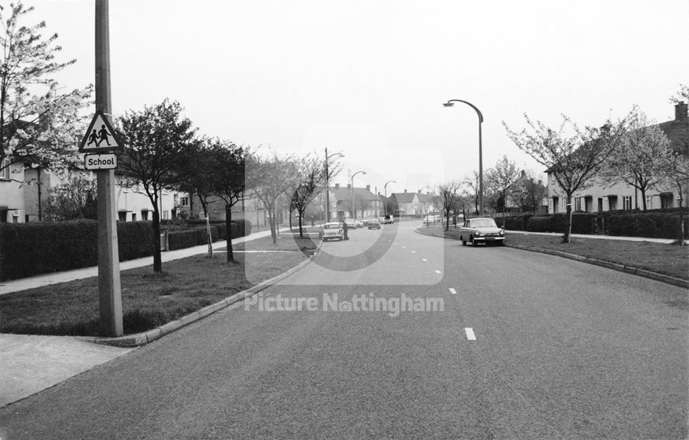 Green Lane, view of houses on Clifton Council Housing Estate