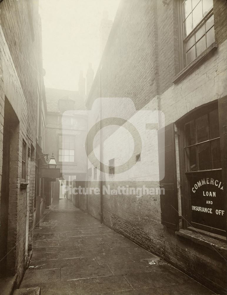 Swann's Yard off Long Row East, Nottingham, c 1912