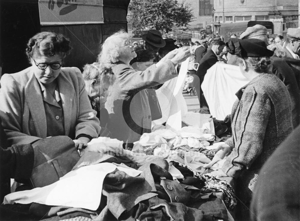 Sneinton Market - second hand clothes stall