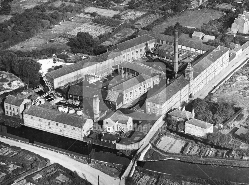 Aerial view of T Bayley and Co, Leather and glue factory, Leen Gate