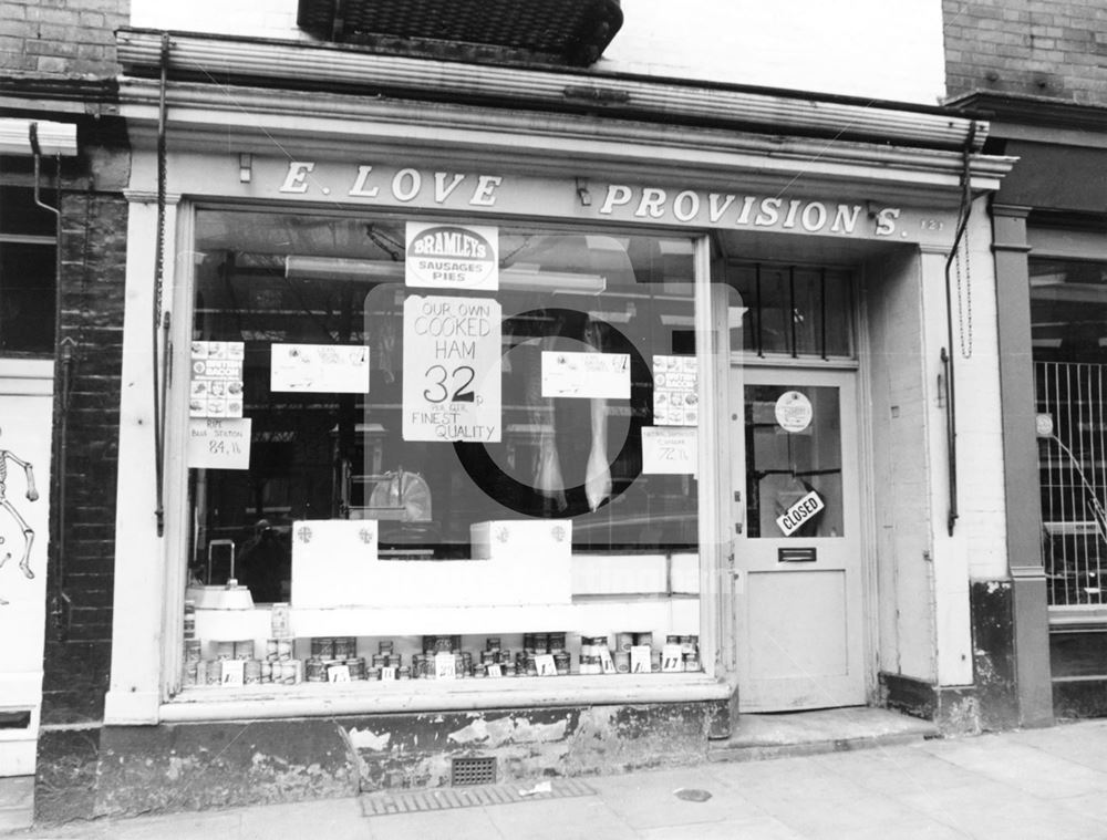 E Love, provisions, Mansfield Road