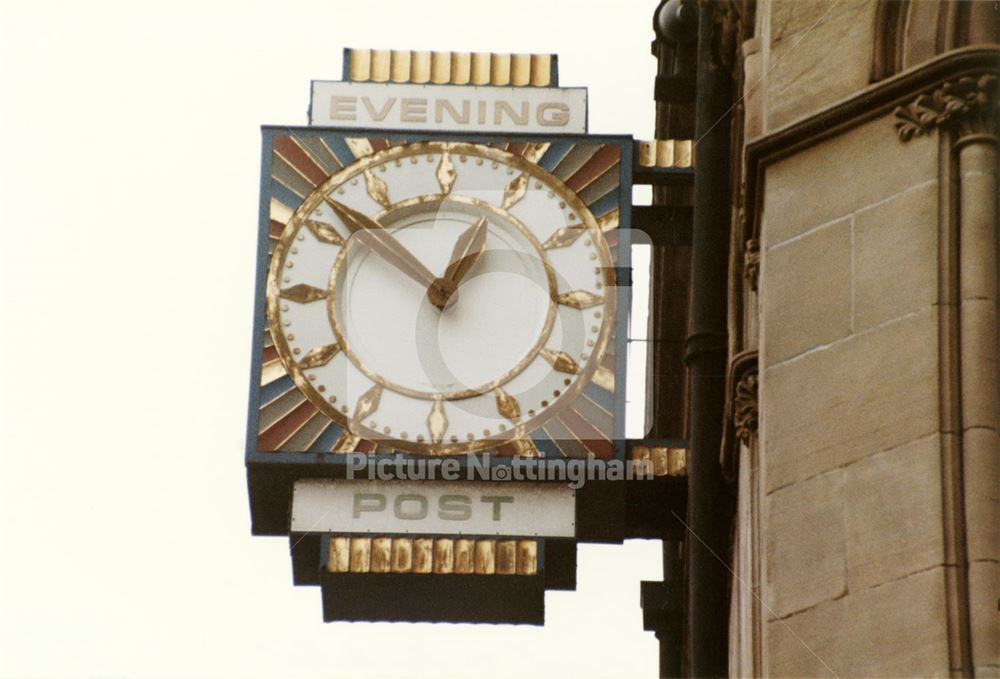 Nottingham Evening Post Building Clock 1984