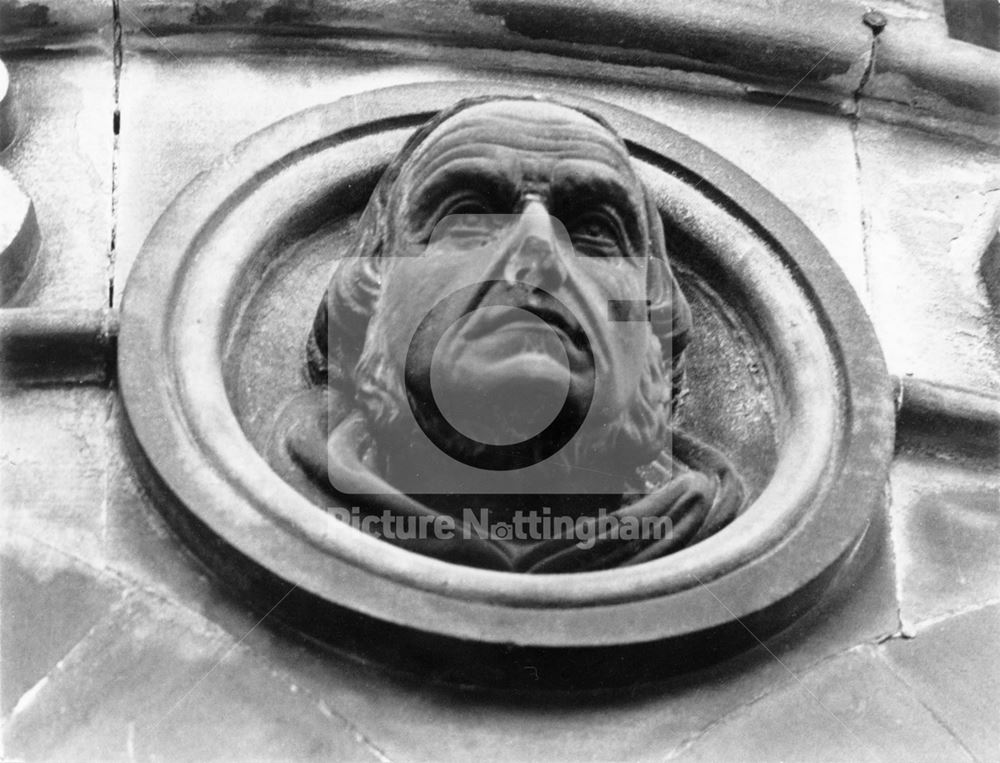 Stone head architectural detail - The Express Building