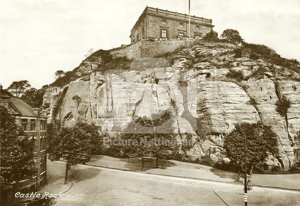 Nottingham Castle, viewed from the south c 1910