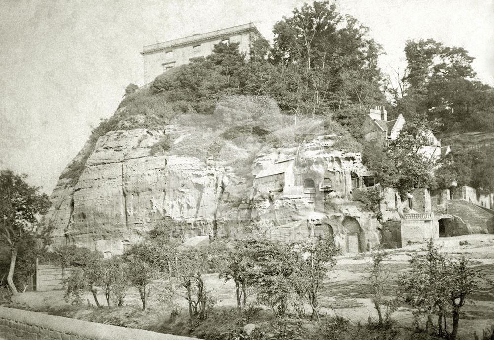 Nottingham Castle caves and Brewhouse Yard c1870