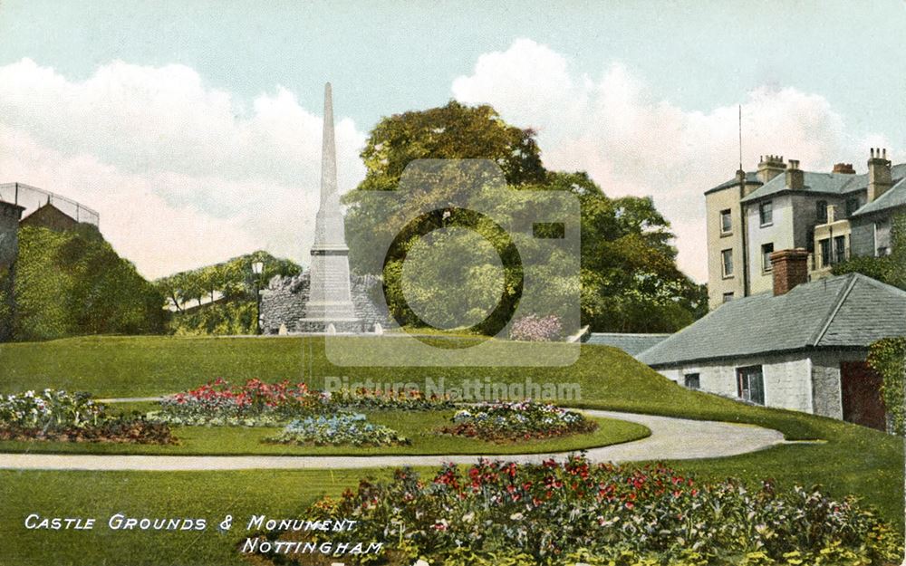 Nottingham Castle grounds and Afghan War Memorial