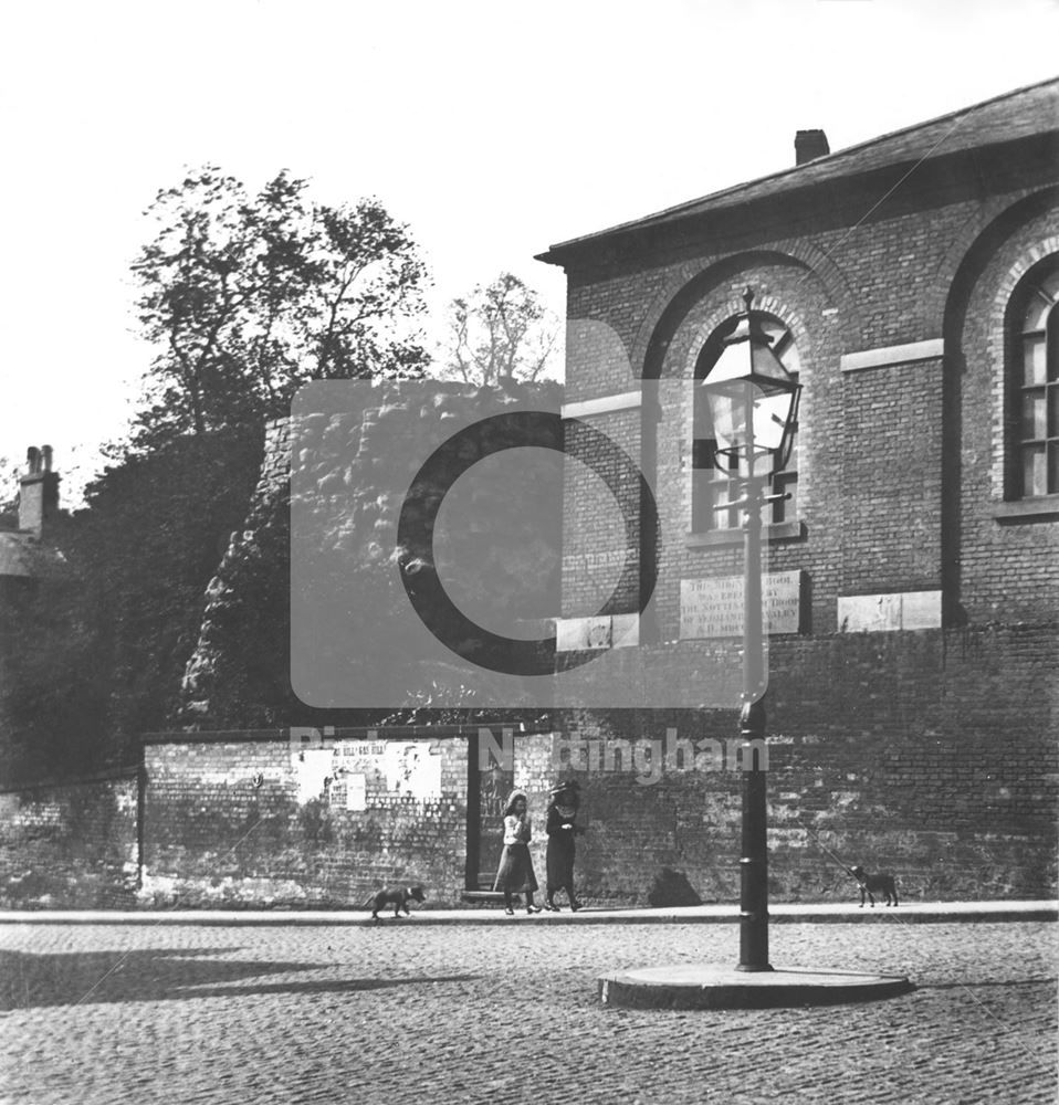 Nottingham Castle Riding School from Castle Road, c 1900's ?