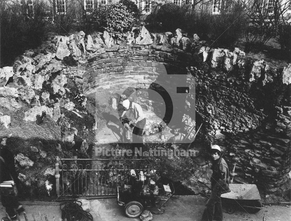 Nottingham Castle grounds, 1976