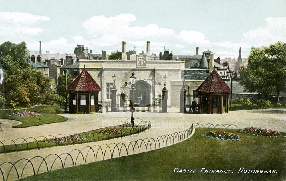 Nottingham Castle Gateway from inside the castle grounds