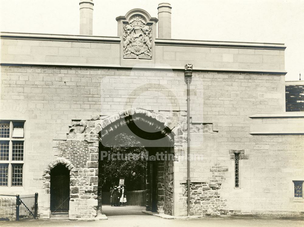 Nottingham Castle Gateway from inside the castle grounds