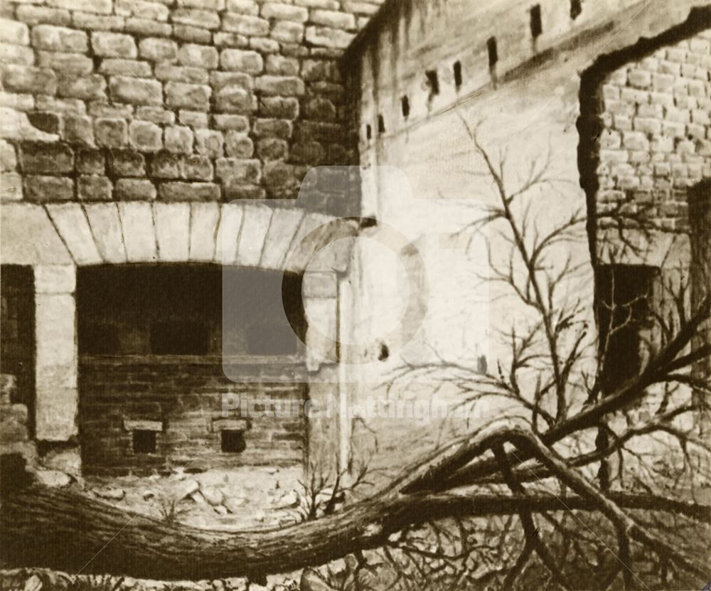 Nottingham Castle, Old Kitchens-bakehouse, 19th century