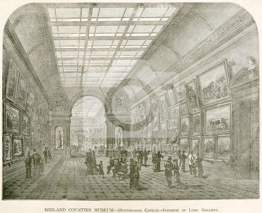 Nottingham Castle Interior of Long Gallery c 1880