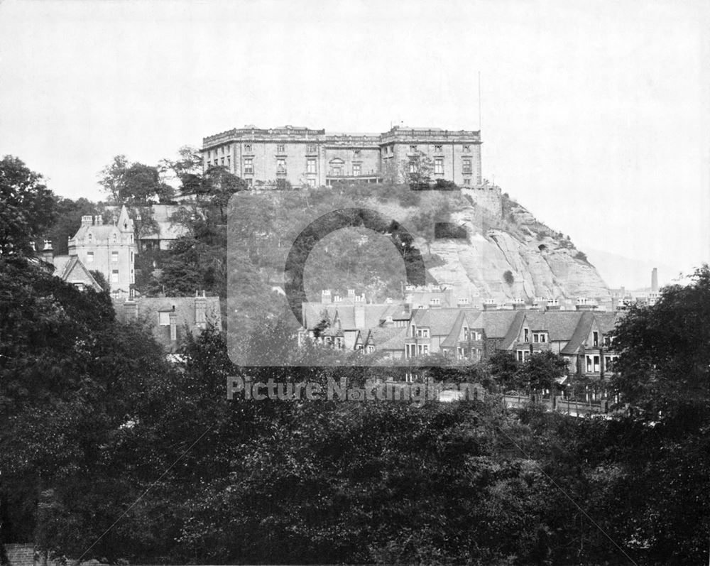 Nottingham Castle west front from the Park c 1900 ?