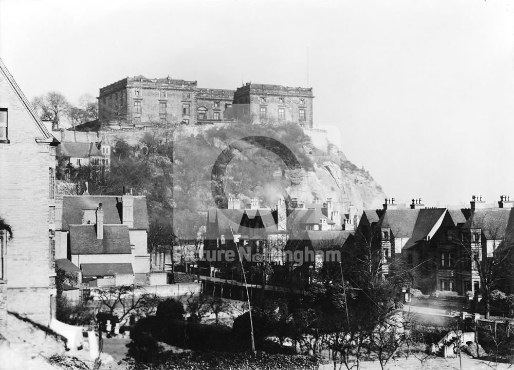 Nottingham Castle west front from the Park c 1910 ?