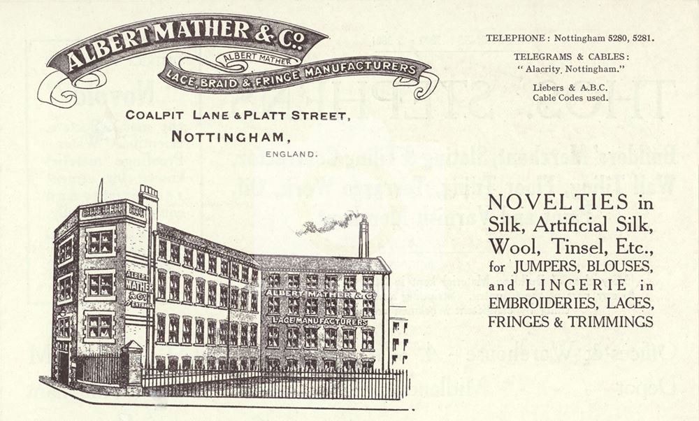 Albert Mather and Co. Coalpit Lane and Platt Street