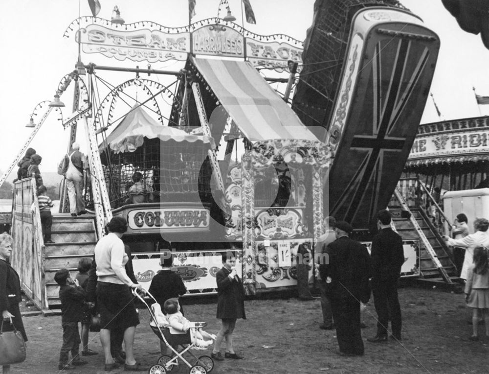 Harry Lee's 'Steam Yachts' swingboat ride, Goose Fair, Forest, 1968