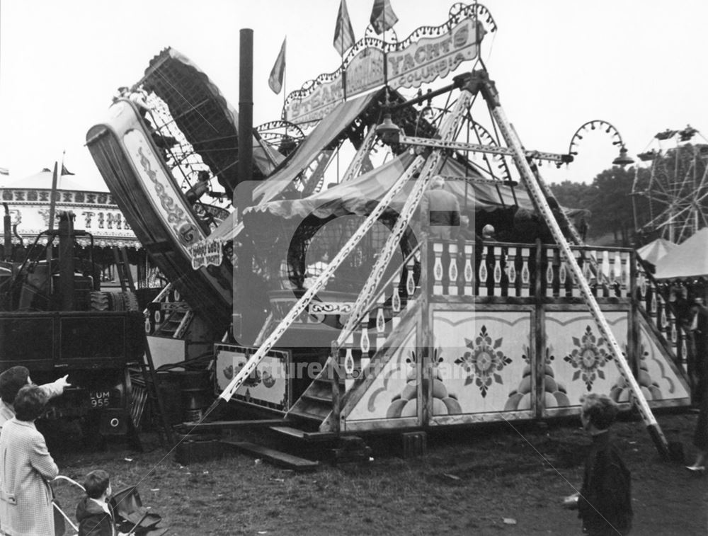 Harry Lee's 'Steam Yachts' swingboat ride, Goose Fair, Forest, 1968