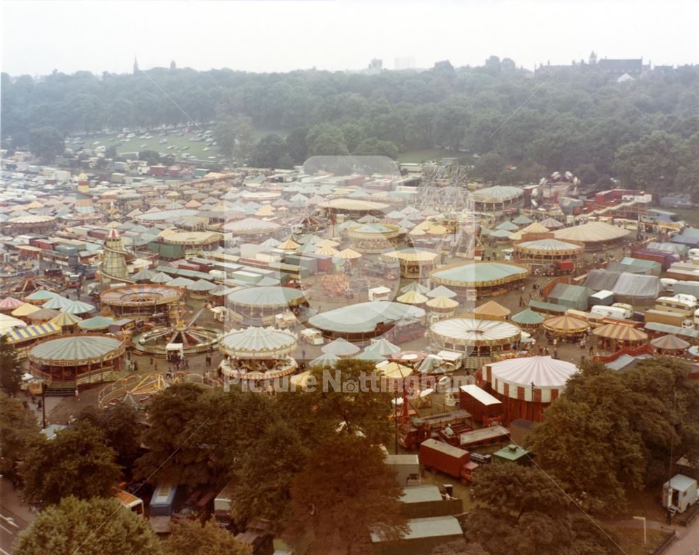 Goose Fair, General View from Hyson Green Flats, Forest, 1973