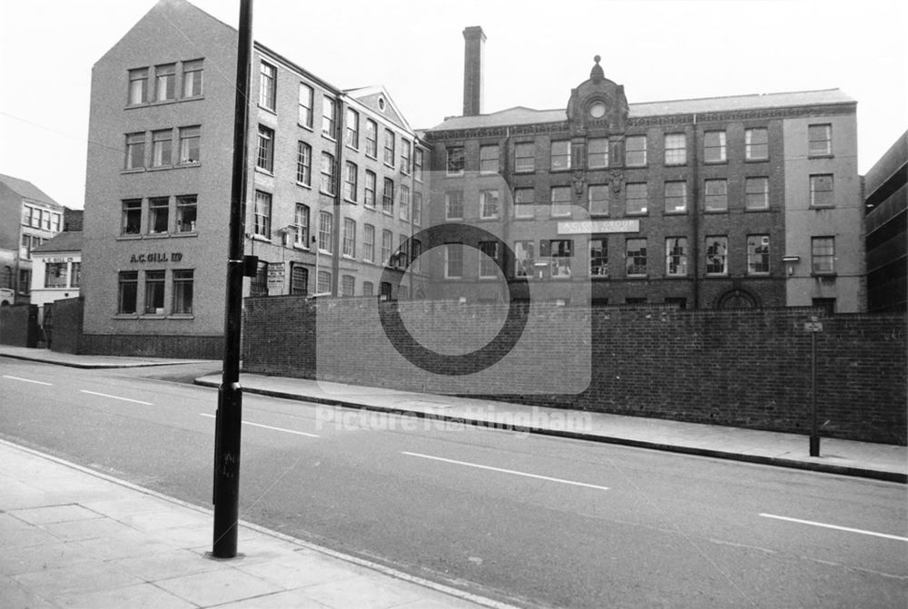 A C Gills Ltd, Fletcher Gate, Lace Market, Nottingham, 1975