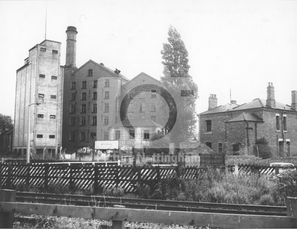 Bobbers Mill from the Railway line, 1974