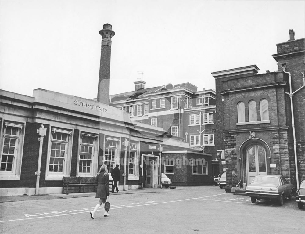 Out Patients entrance - Children's Hospital, Forest House, Chestnut Grove, 1976