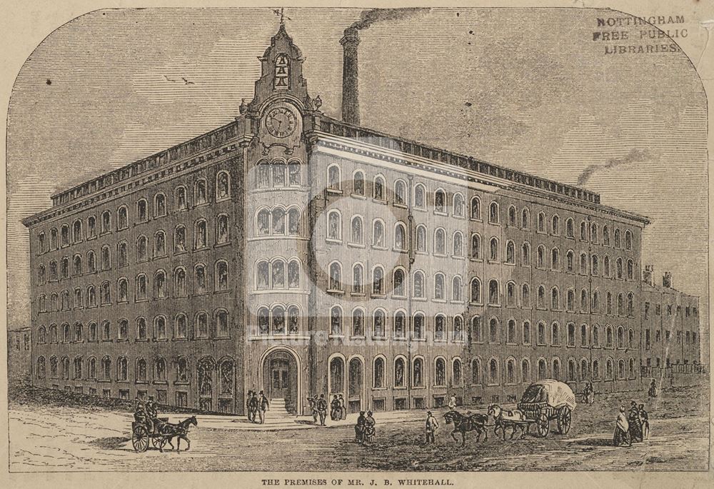 J B Whitehall's Factory, Goldsmith Street - Wollaton Street c 1867