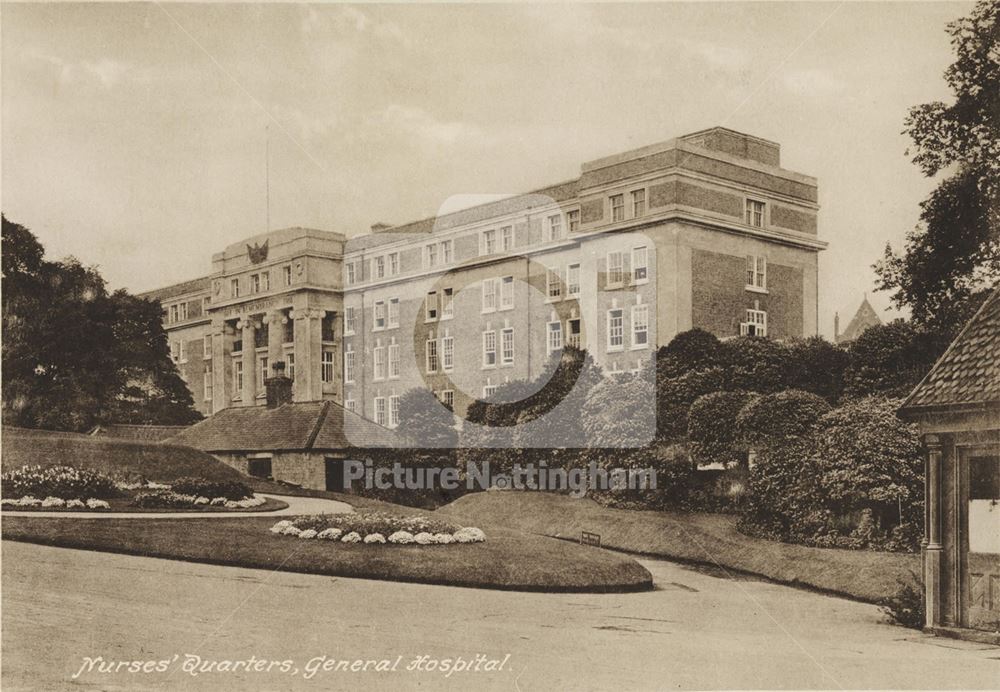 Nurses Home, viewed from the Castle Grounds, General Hospital, 1920's