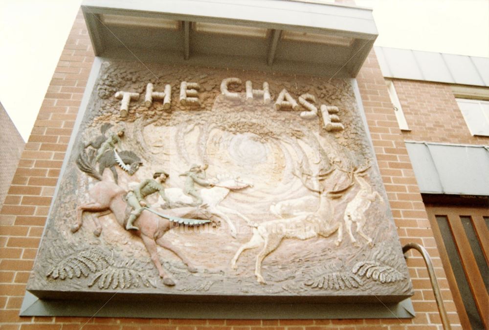 The pub sign for the Chase Inn