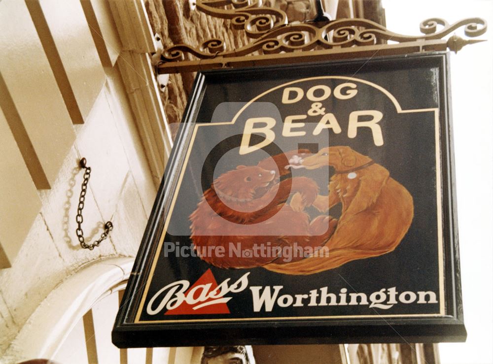 The Dog and Bear public house - pub sign