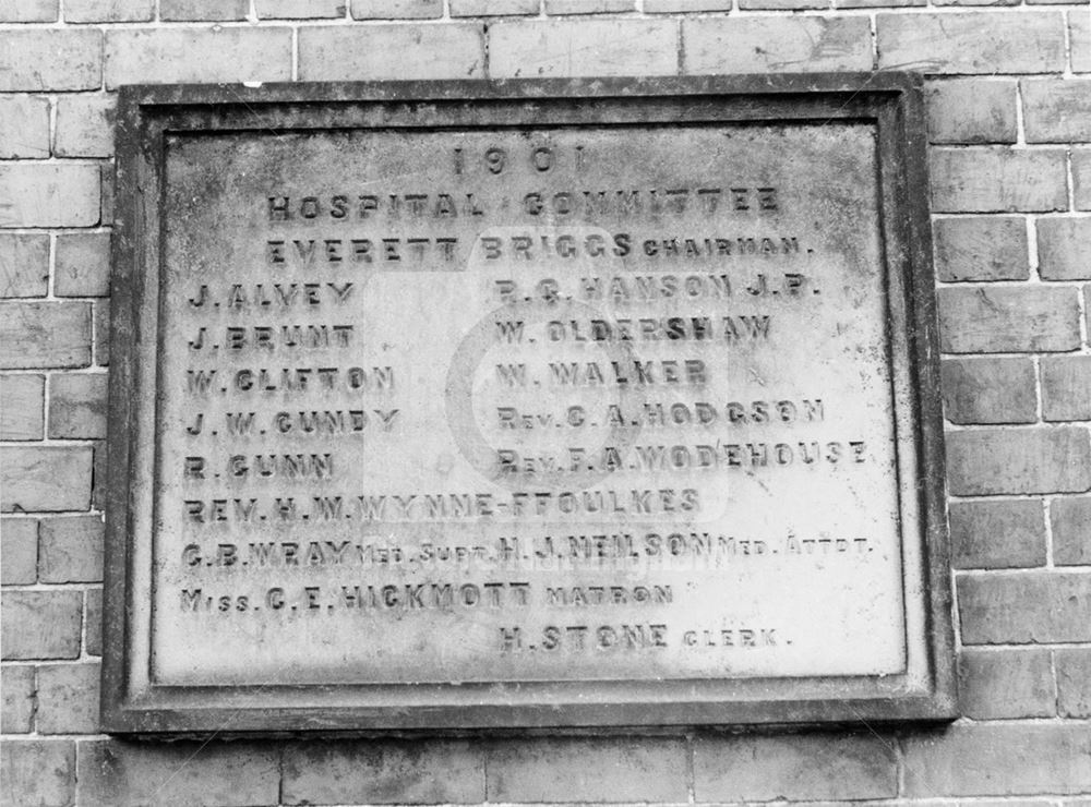 Basford Hospital - Stone plaque