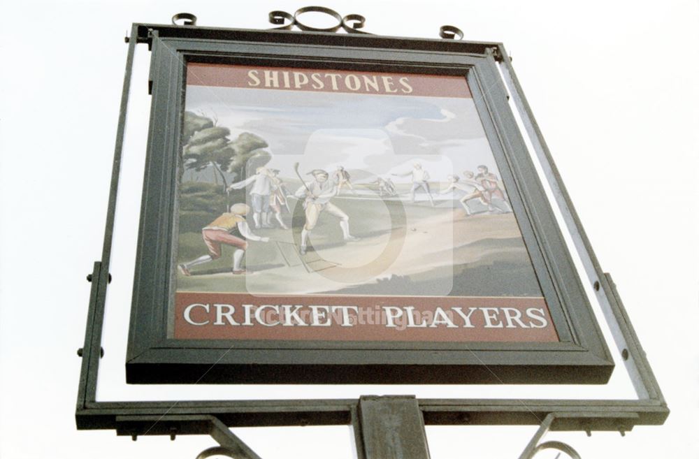 The Cricket Players public house - sign