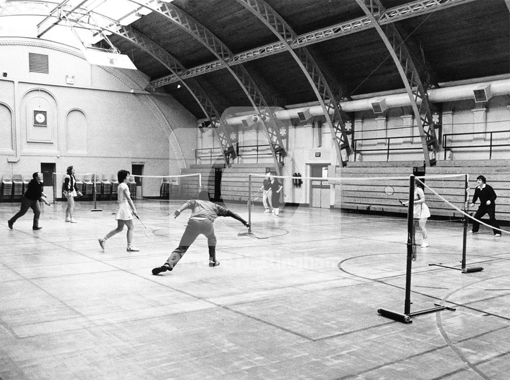 Victoria Baths - Interior, Sports Hall, Badminton Games