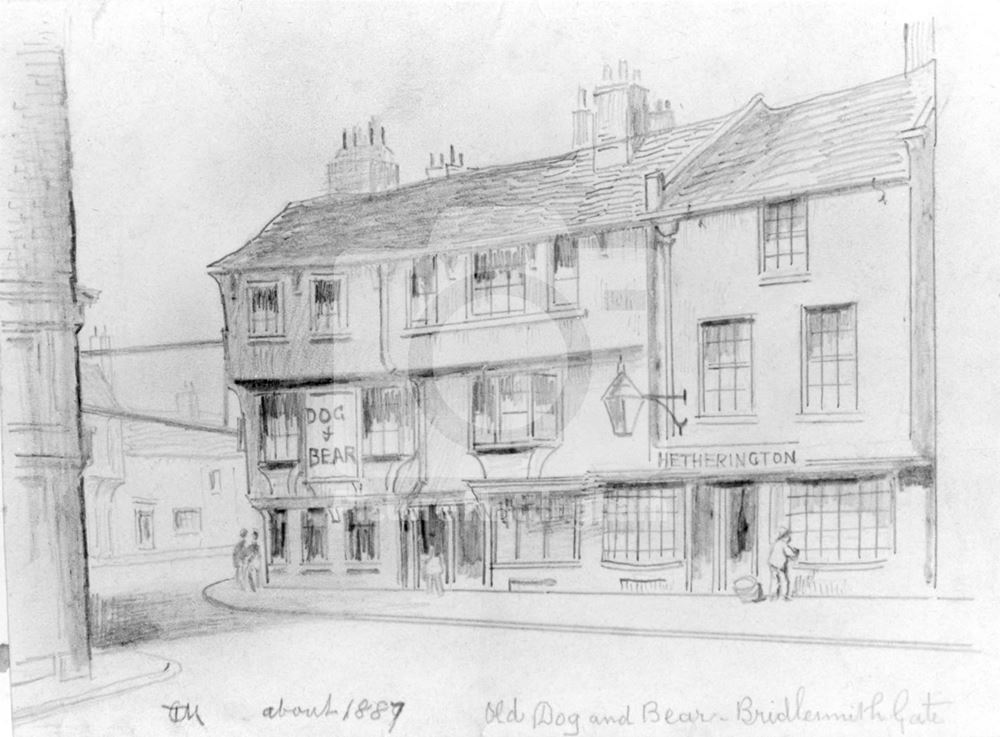 The Old Dog and Bear public house c 1876