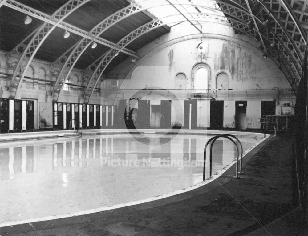 Oval Baths, Victoria Baths, Gedling Street, Sneinton, Nottingham, 1973