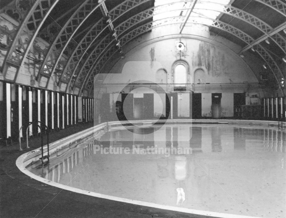 Oval Baths, Victoria Baths, Gedling Street, Sneinton, Nottingham, 1973