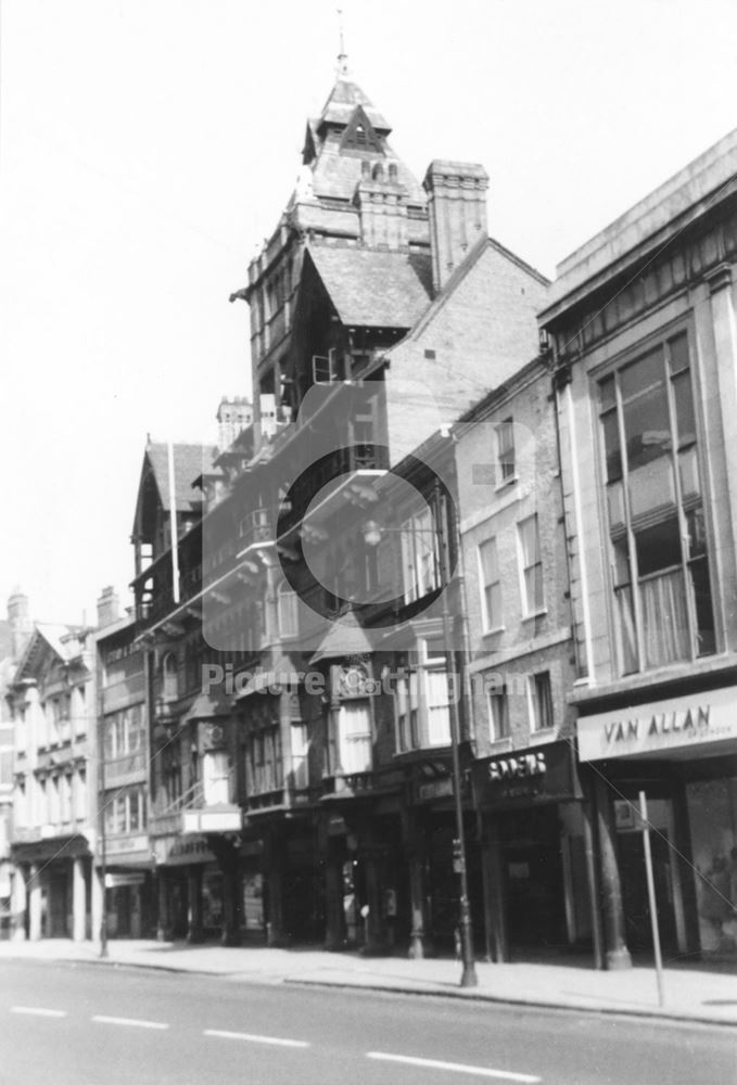 The Black Boy Hotel, Long Row East, Nottingham, c 1960s