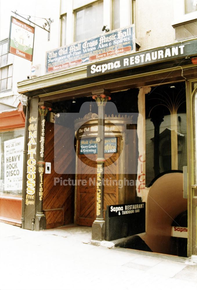 Malt Cross Music Hall, St James' Street, 1986