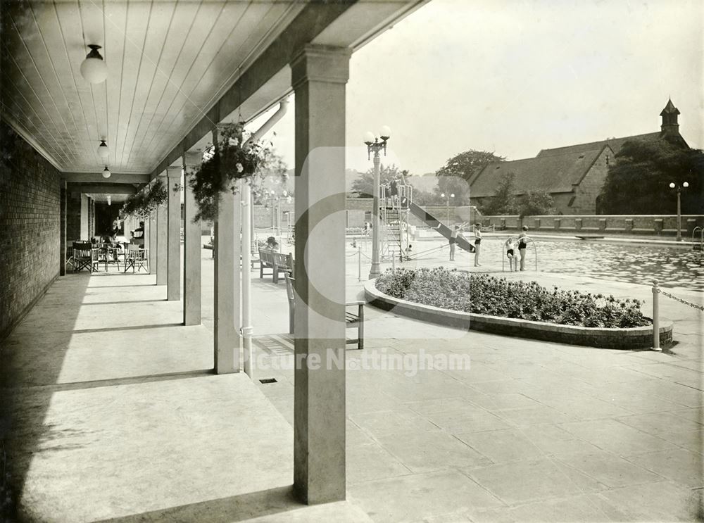 Carrington Lido, Mansfield Road, Carrington, c 1937