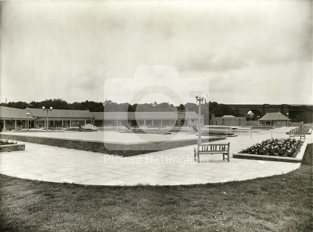 Bulwell Lido, Hucknall Lane, Bulwell, c 1937