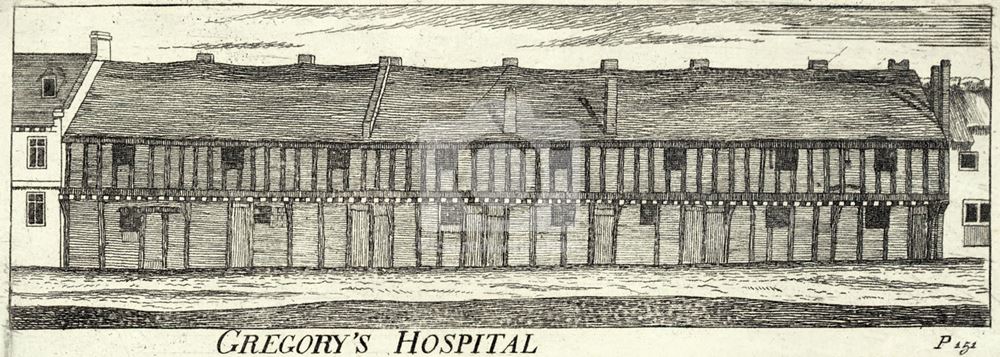 Gregory's Hospital, Barker Gate, Lace Market, c 1750