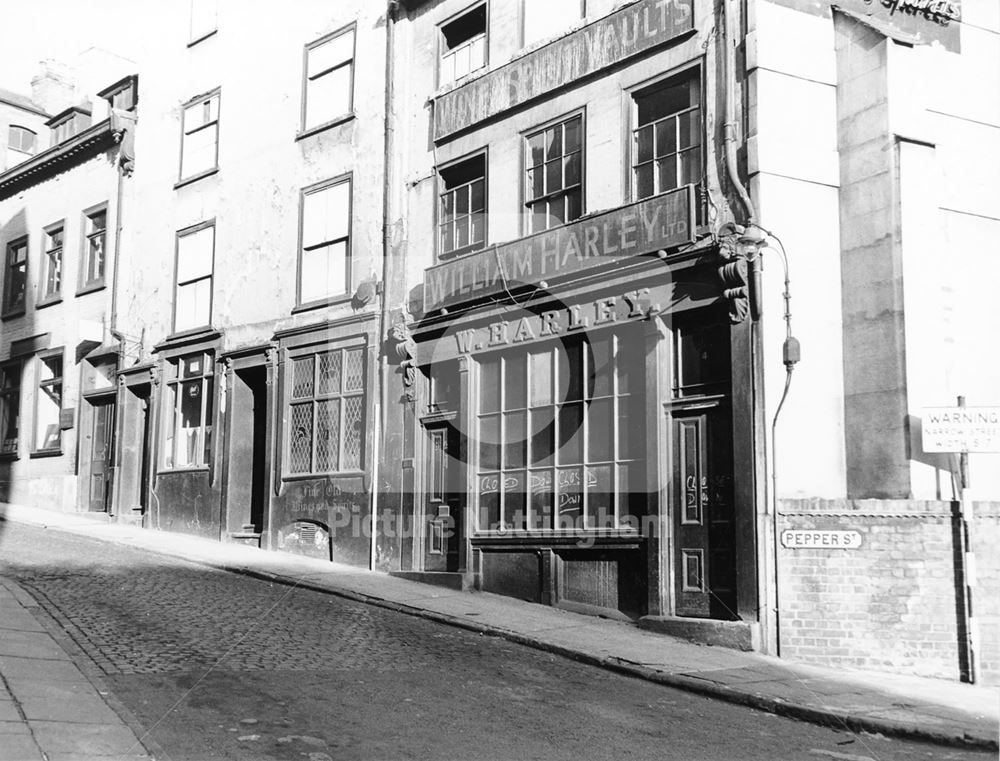 Harley's Vaults, 4 Pepper Street, 1960