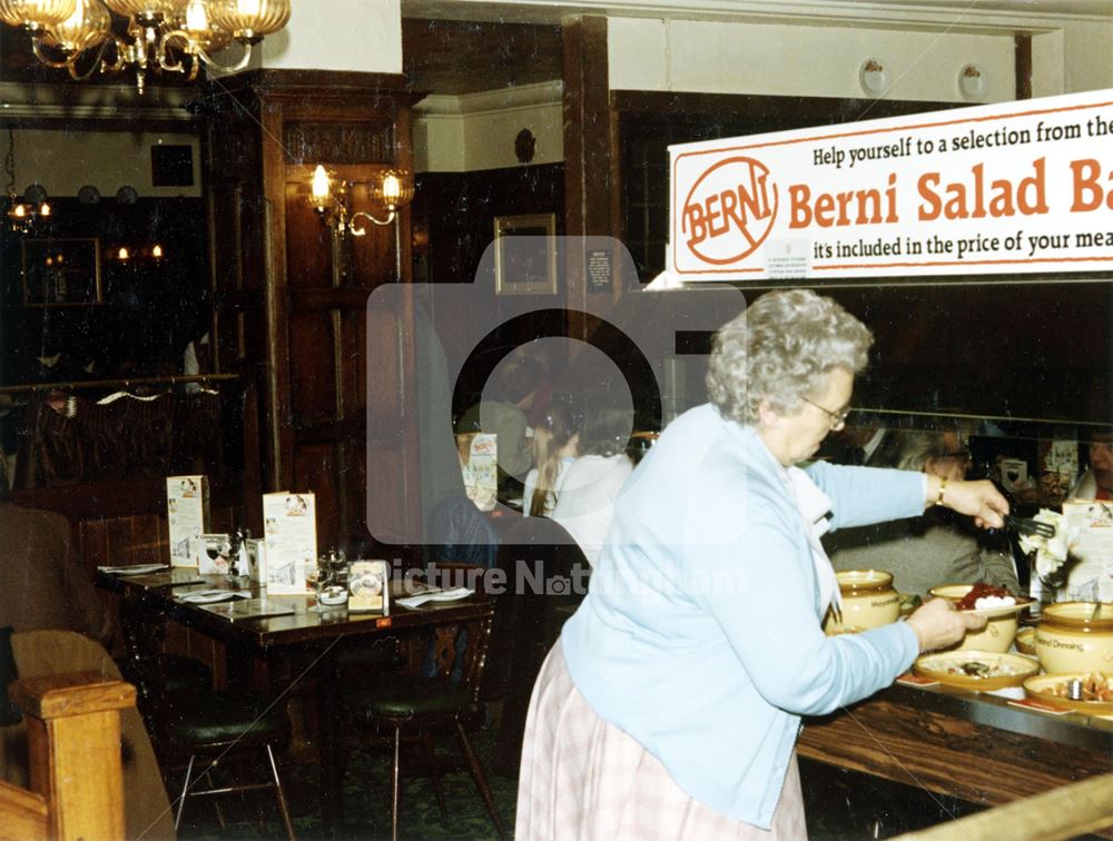 The Flying Horse Hotel, Interior, Restaurant salad bar